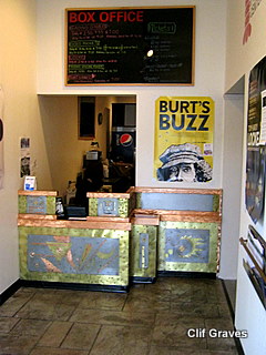 The new entrance at the cinema