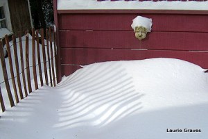 After the storm, shadows on the snow