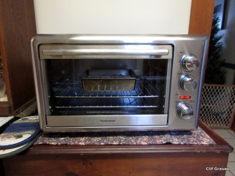 Biscuits baking in the new convection oven